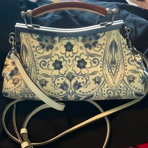 Patricia Nash Frame Satchel Italian Folklore Collection